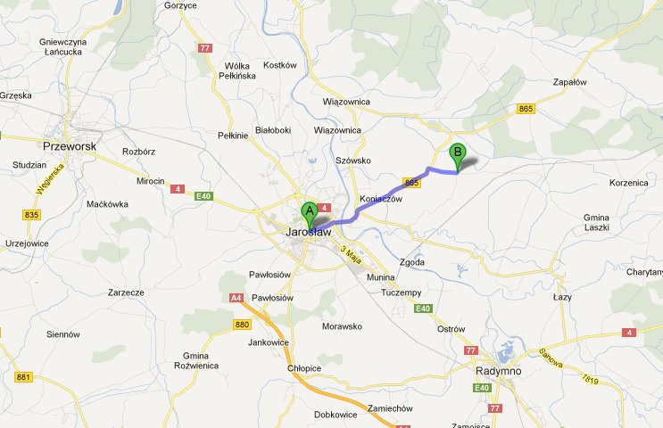 mapa dojazdu